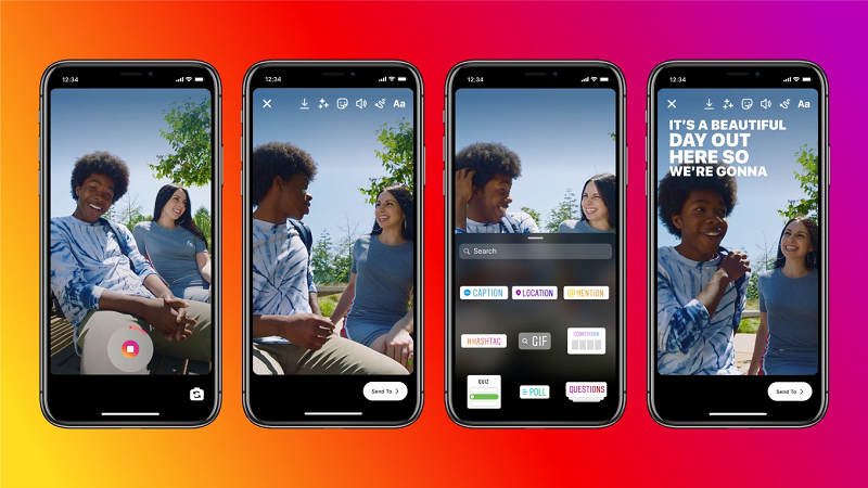 Instagram Stories captions