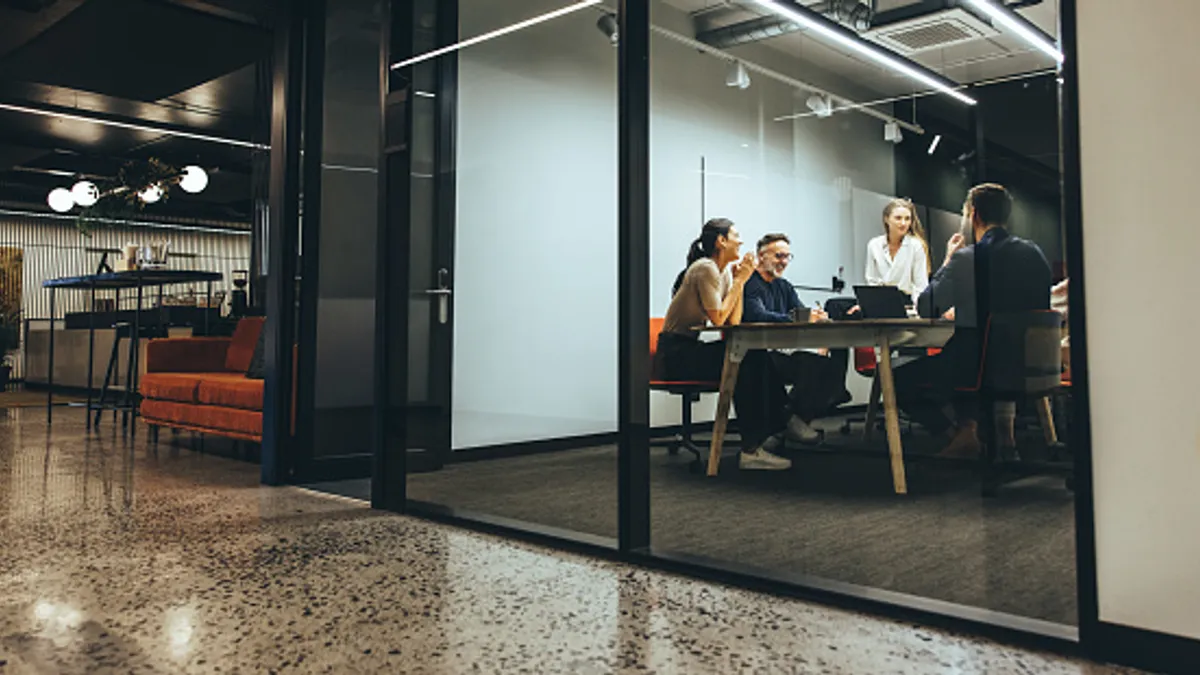 Business people are meeting in a board room