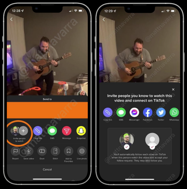TikTok invite to watch
