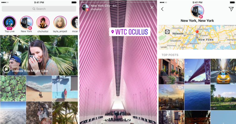 Instagram Story location