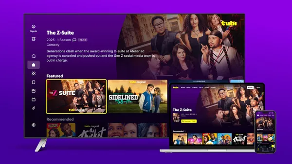 Tubi across TV, laptop and mobile device