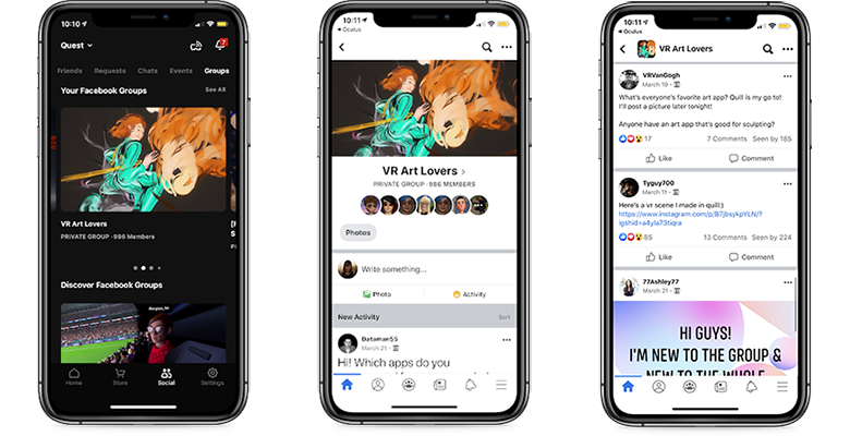 Facebook VR groups