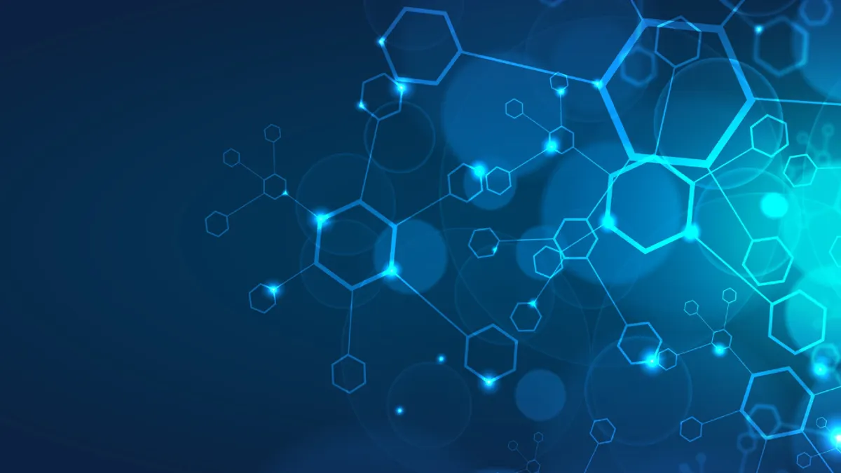 Abstract background to represent molecules.