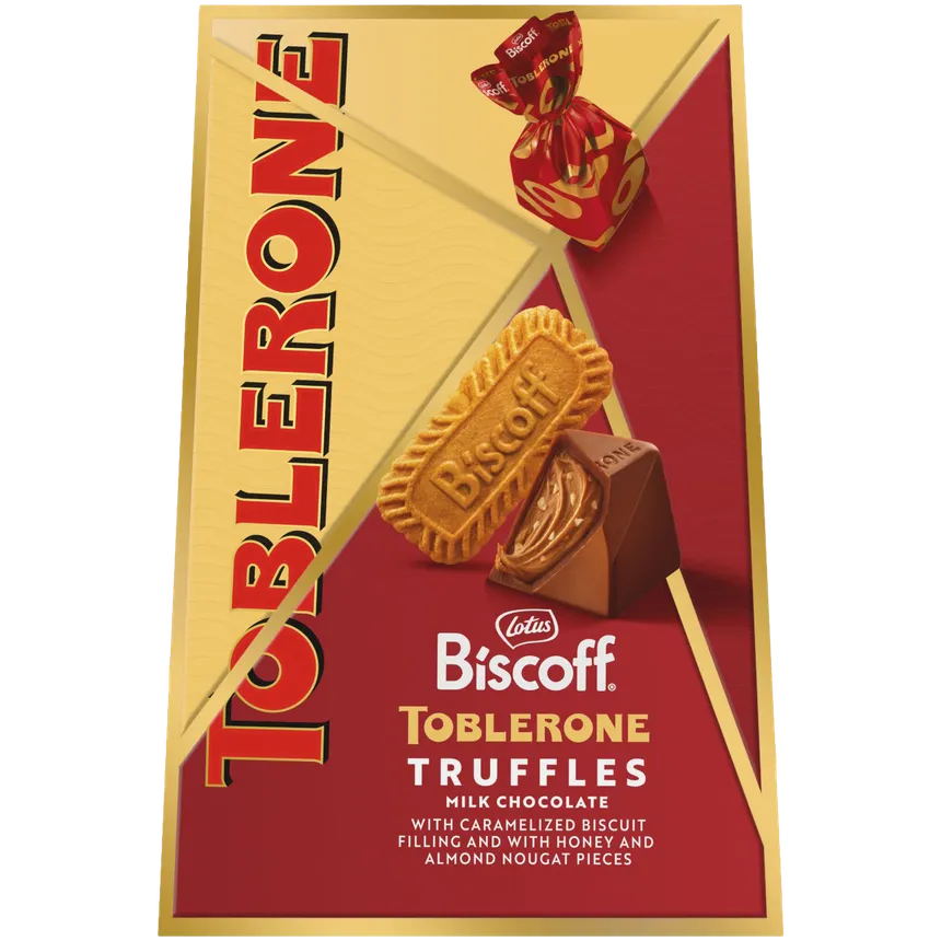 Package of Biscoff Toblerone Truffles