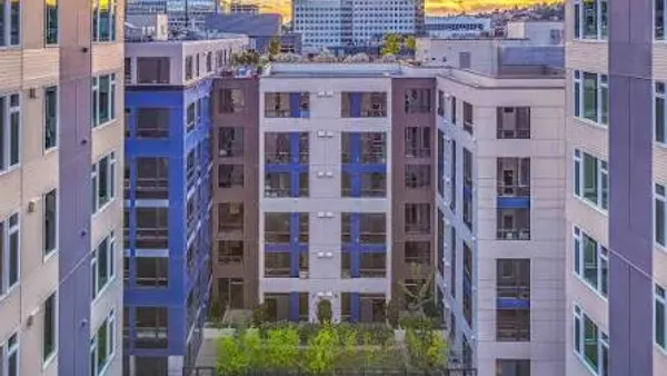 view of high rise apartments