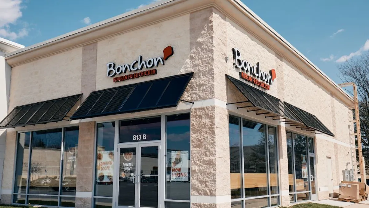 A photograph of the outside of a Bonchon restaurant.