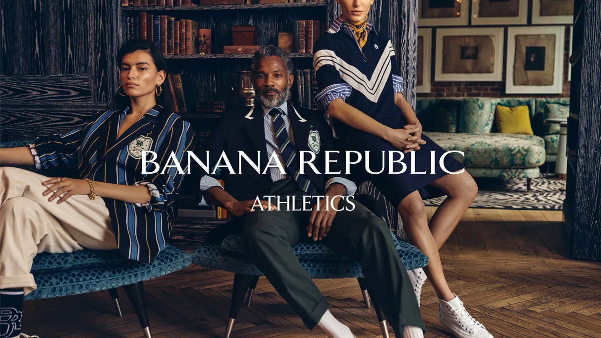 Banana Republic expands into baby and athletics categories.