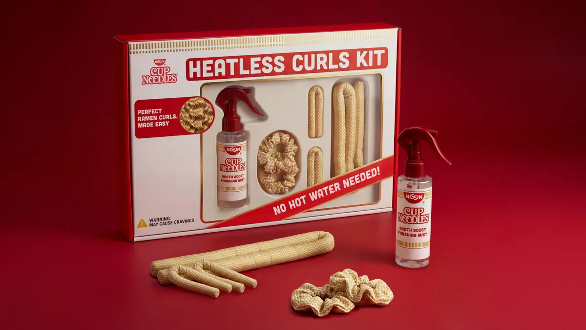 Cup Noodles Heatless Curls