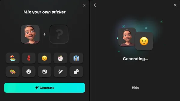 TikTok AI stickers