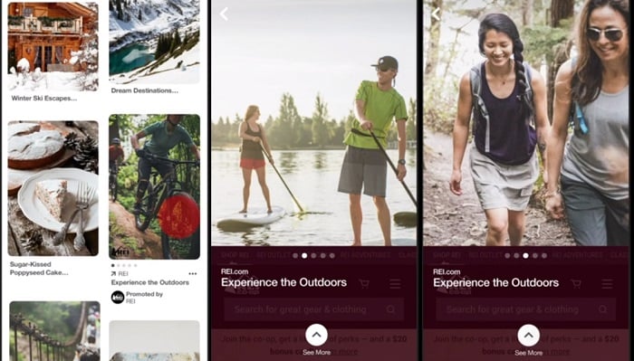 Pinterest carousel ad [screenshots]