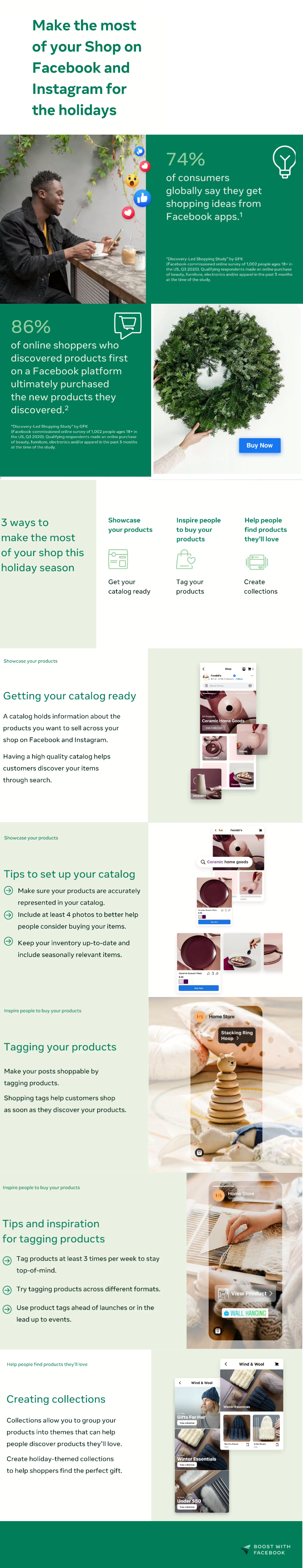 Facebook and Instagram shops tips