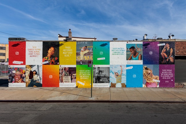 Instagram Pride art installation