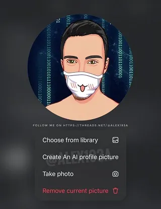 Instagram AI profile picture