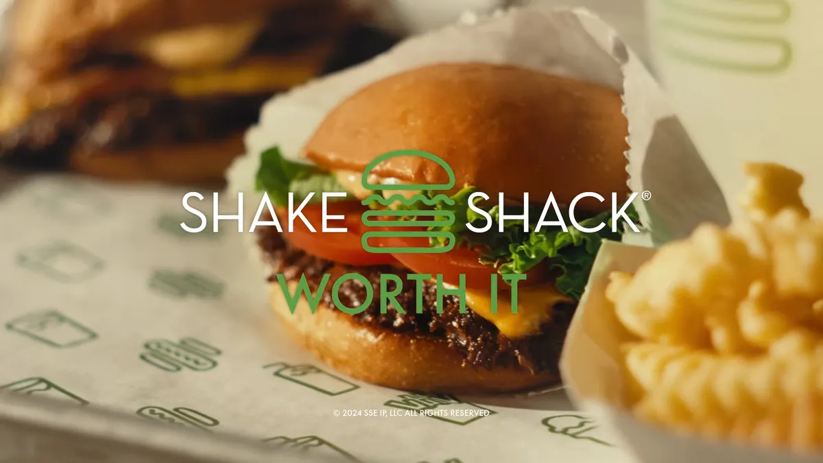 Shake Shack food with Worth It tagline