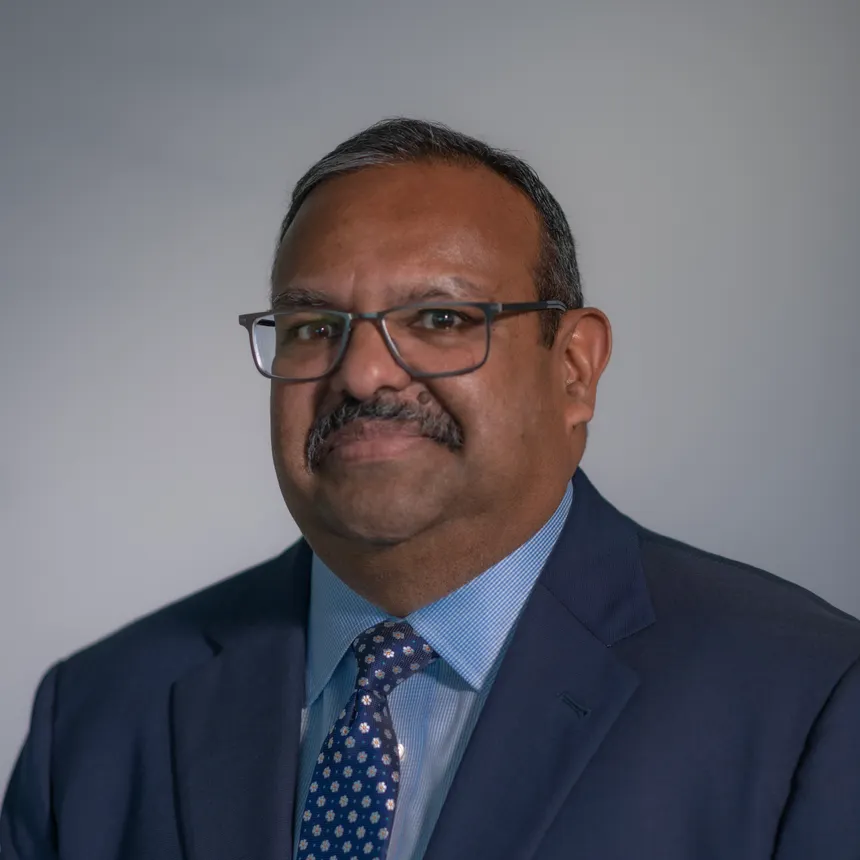 An headshot of an executive at Bob's Discount Furniture.