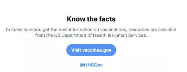 Twitter anti-vax warning