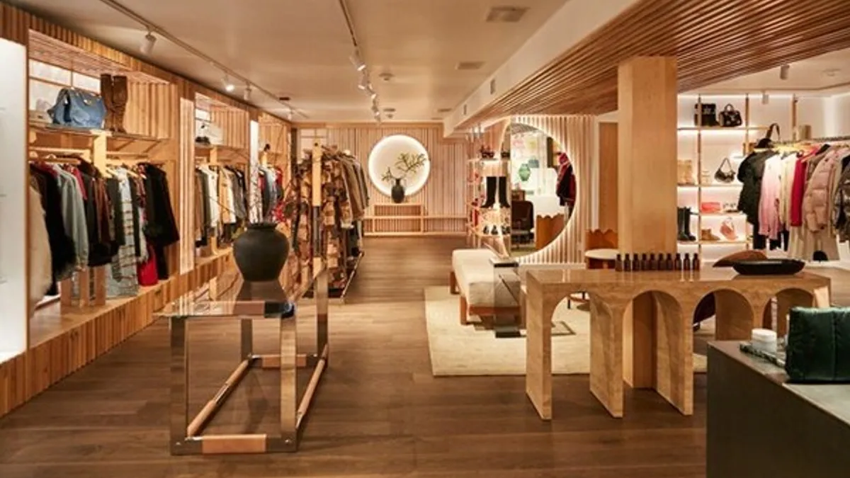 The interior of Revolve's store in Aspen, Colorado.