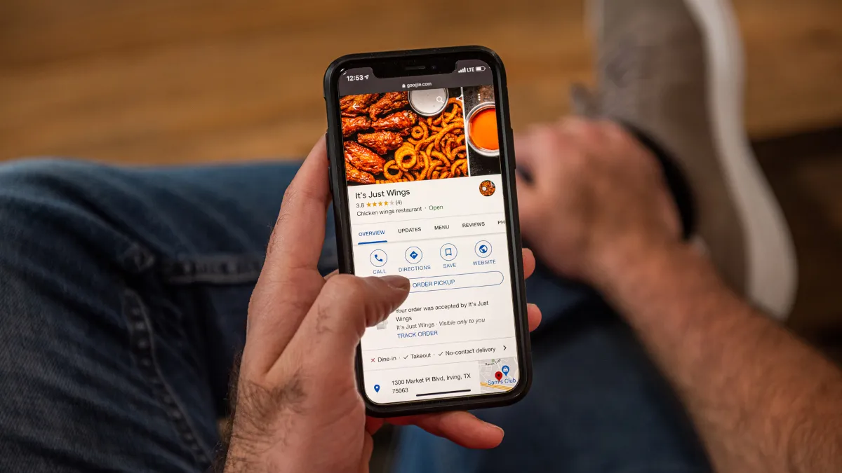 Brinker partnered with Google to offer pickup for It's Just Wings in March 2021