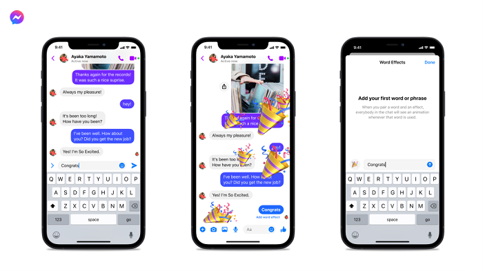 Messenger Word Effects