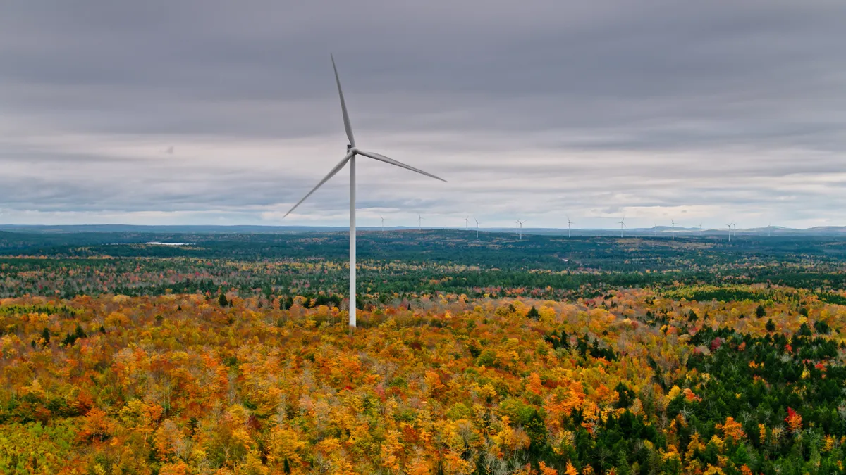 A wind farm in Maine.