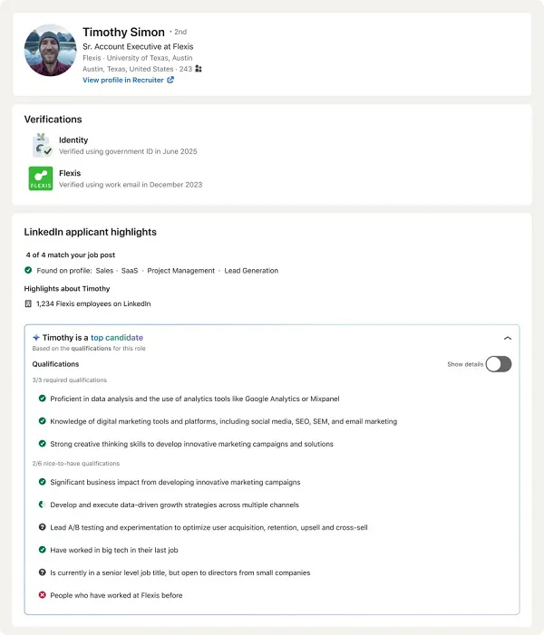 LinkedIn Hiring Assistant