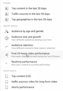 YouTube Analytics Advanced Mode