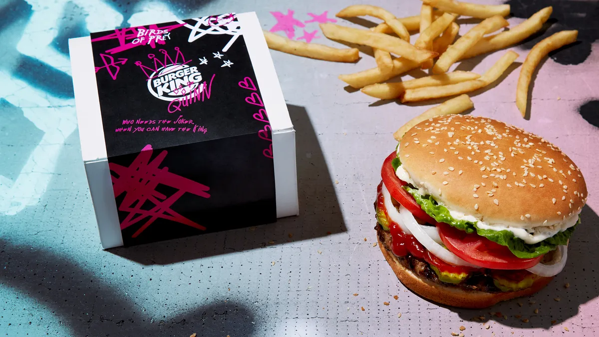 Burger King's Valentine's Day promotion features Harley Quinn