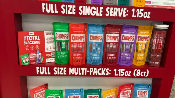 A display with Chomps meat sticks.