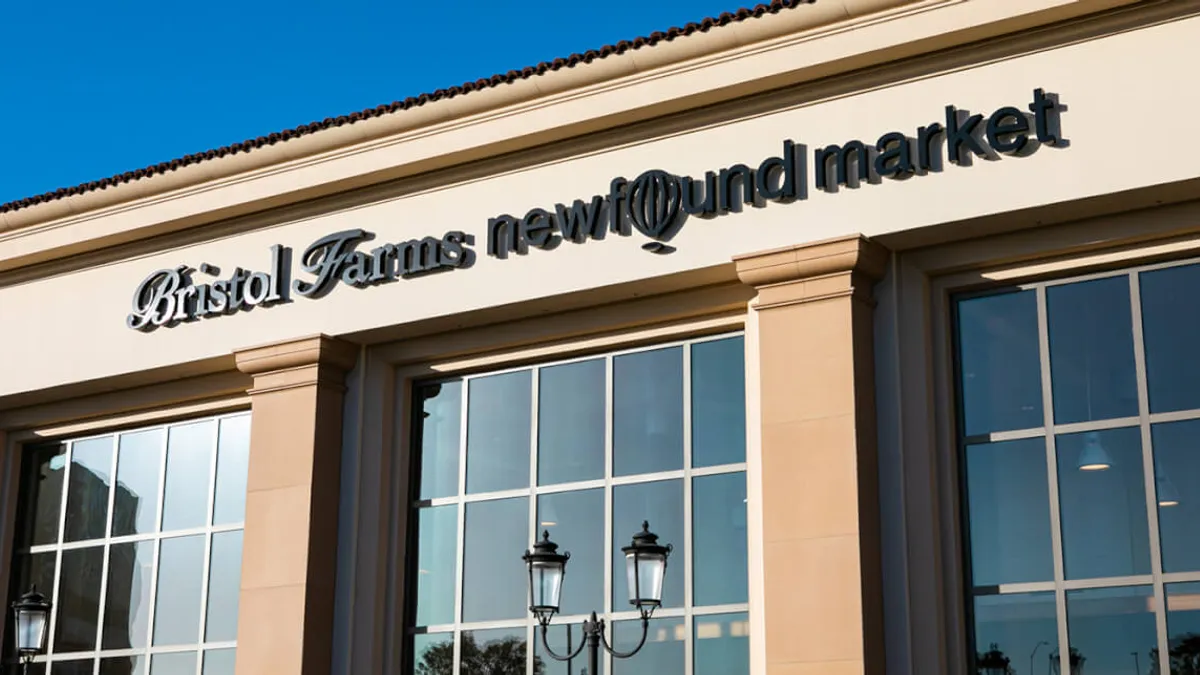 Exterior of Bristol Farms Newfound Market store in Irvine, California