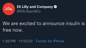 Eli Lilly tweet