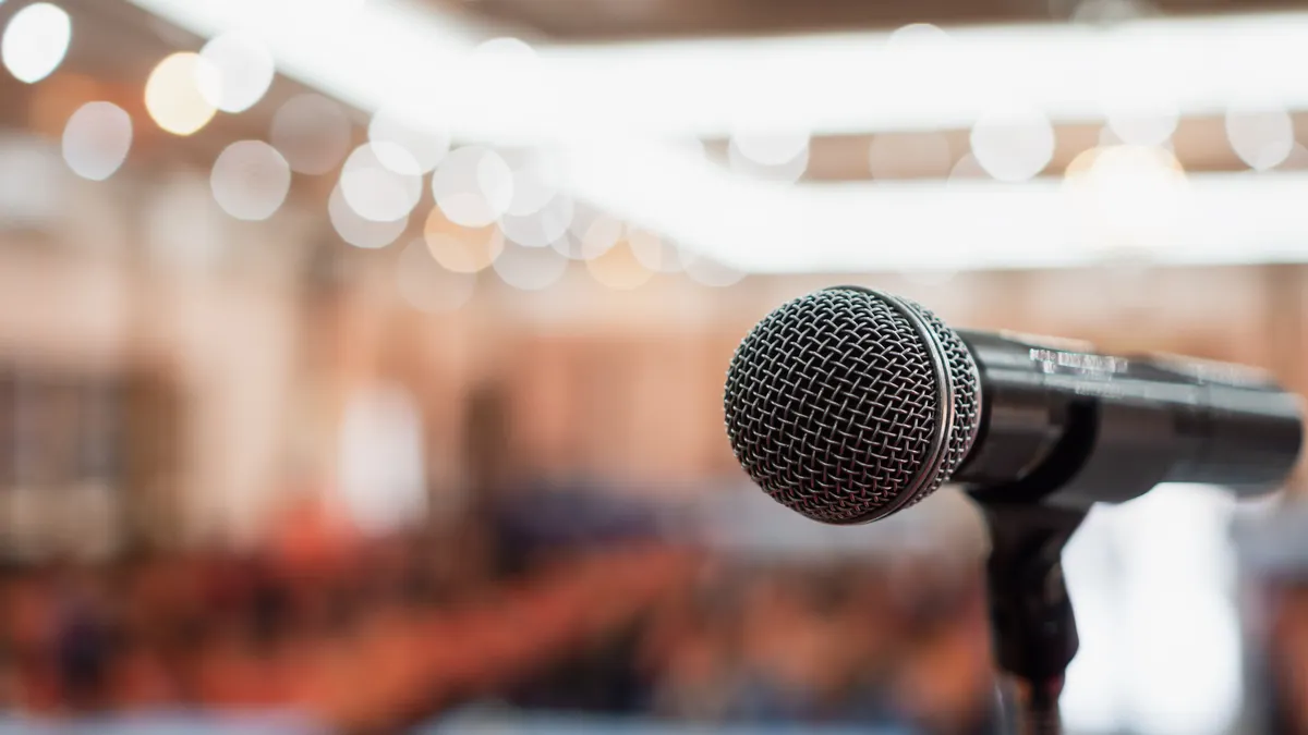 Microphones for speech or speaking in seminar Conference room