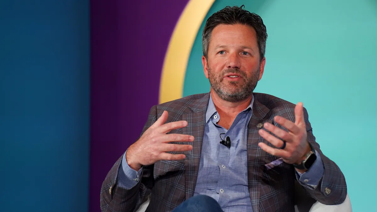 Wendy's global CMO Carl Loredo speaks during an Advertising Week New York session on Oct. 16, 2023