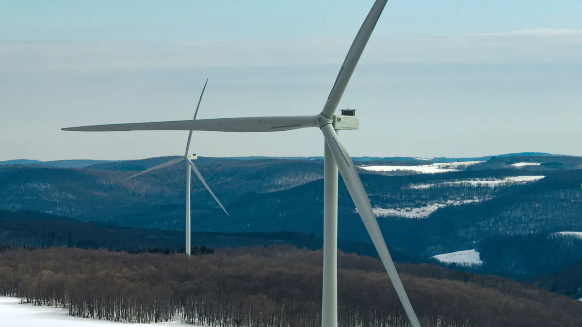 GE Vernova's 6 MW onshore wind turbines at a site in New York.