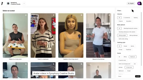 TikTok AI avatars