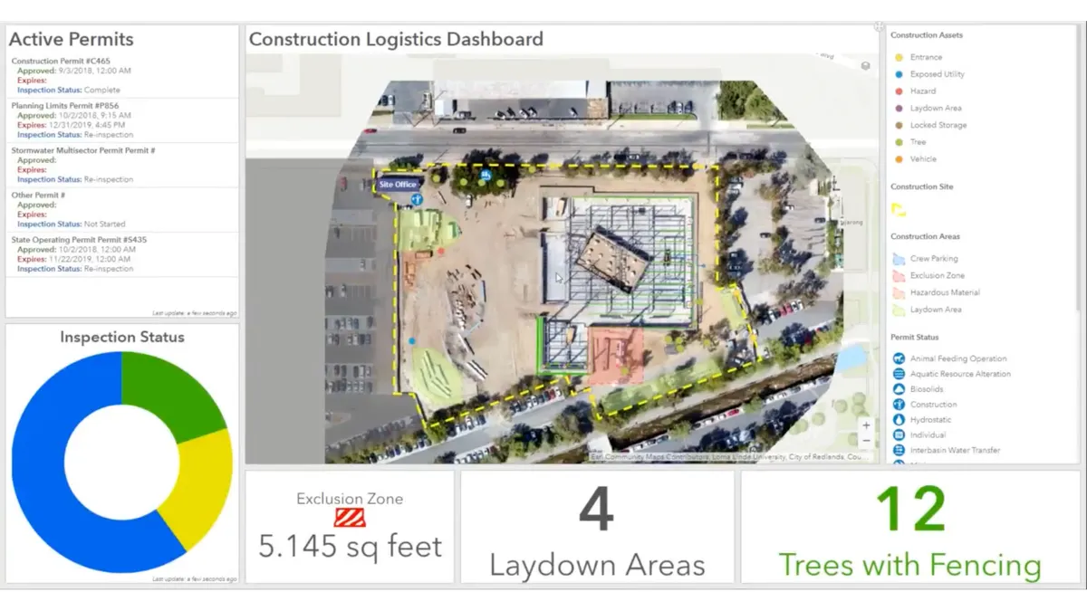 Construction logistics dashboard