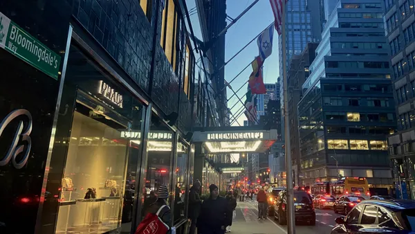 Bloomingdale's flagship in New York City, at night.