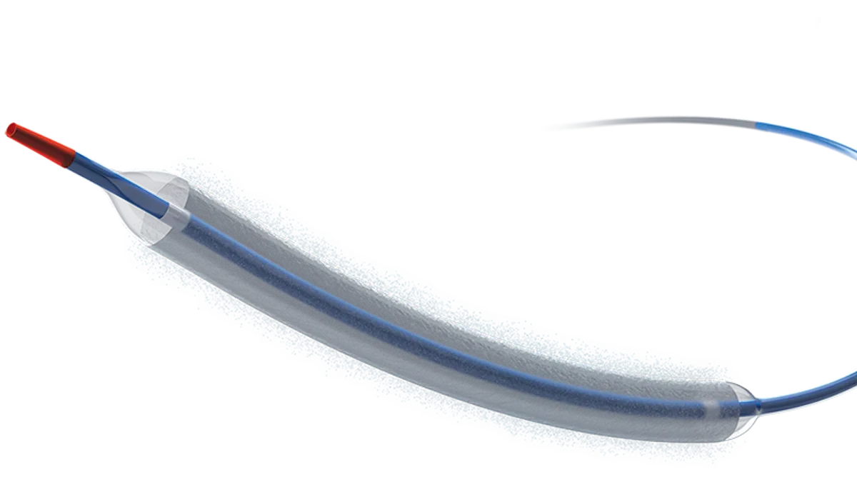 Illustration of a catheter with a cylindrical sheath