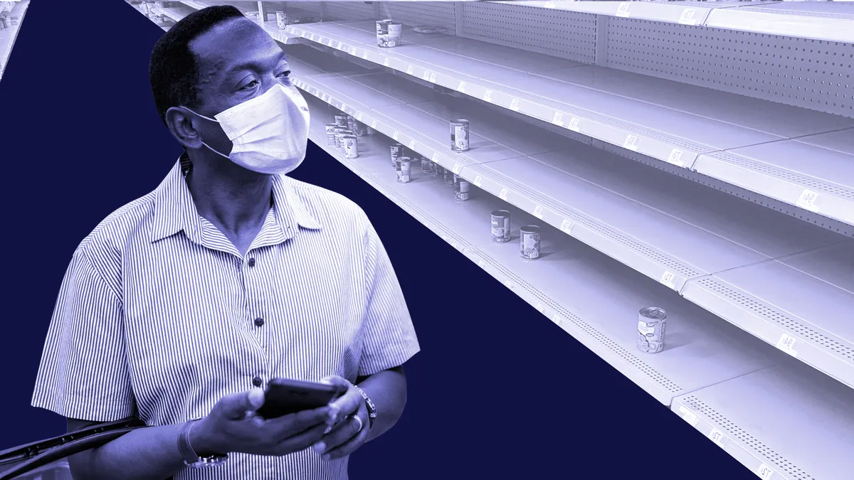 Custom header image for content grouping on how COVID-19 has impacted the food business