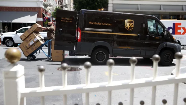 A United Parcel Service (UPS) driver prepares to make deliveries on July 30, 2020 in San Francisco, California.