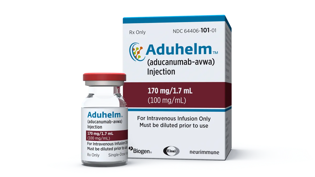 A photo of Biogen's Alzheimer's drug Aduhelm