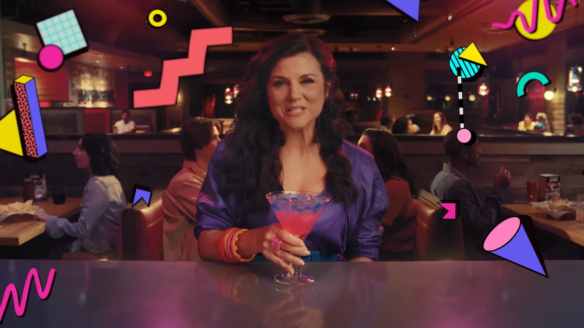 Tiffani Thiessen in a Chili's ad
