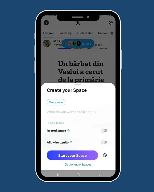 Spaces incognito
