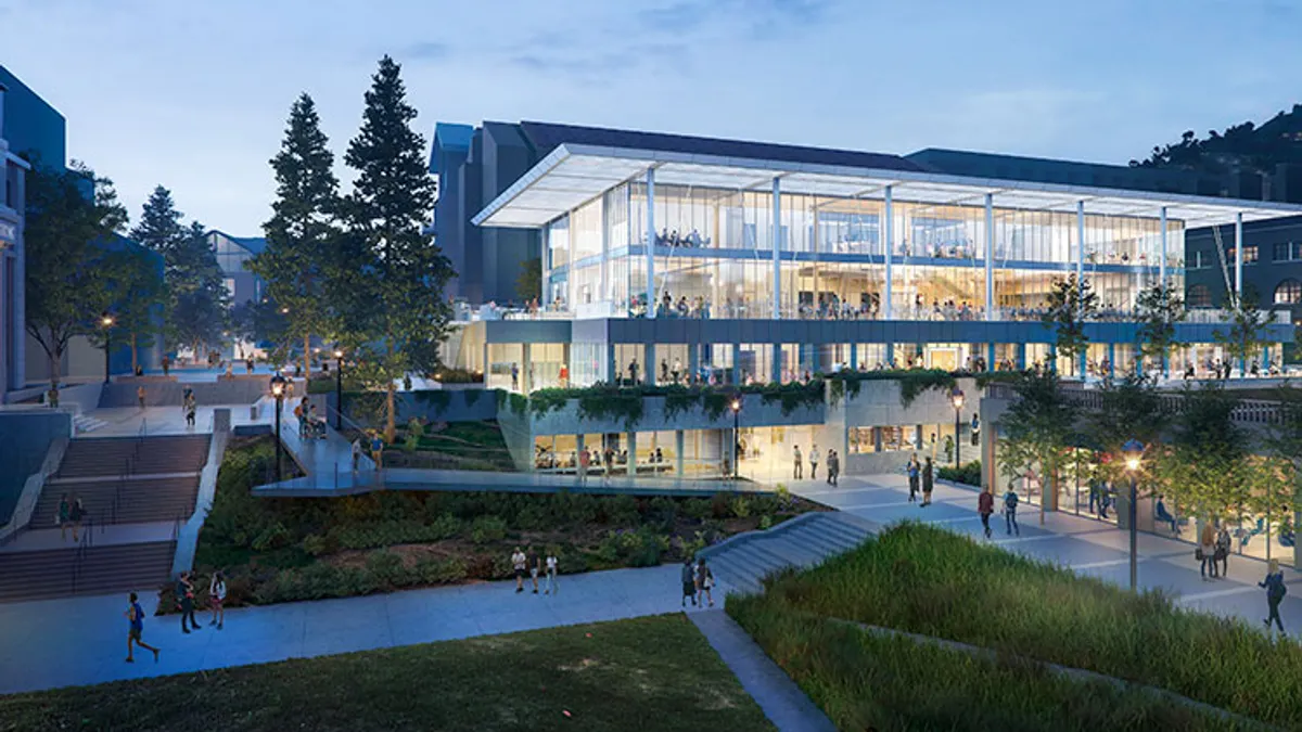 A rendering of the Grimes Engineering Center on the University of California campus in Berkeley.