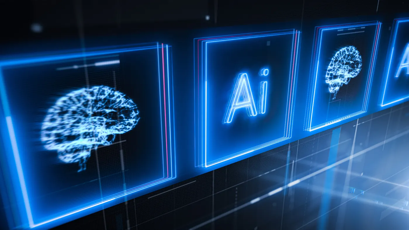 Futuristic Artificial Intelligence Interface Background
