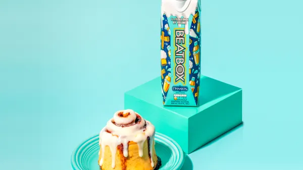A package of BeatBox Cinnamon Roll