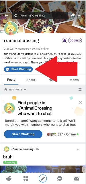 Reddit chat