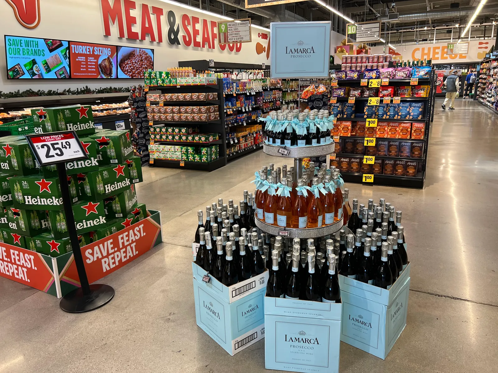 A wine display at the Amazon Fresh store in Woodland Hills, California.