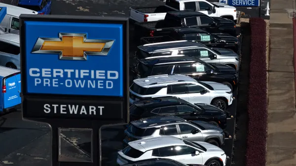 Chevrolet SUVs displayed on the sales lot at Stewart Chevrolet on January 06, 2026 in Colma, California.