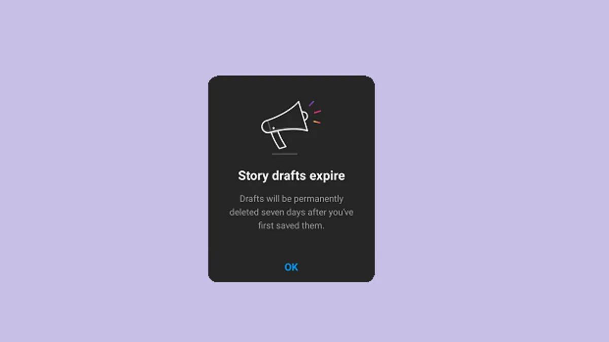Instagram Stories drafts