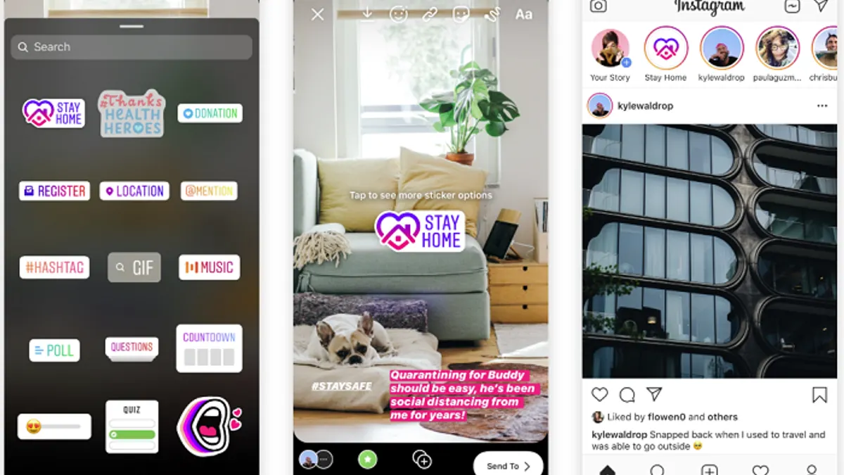 Instagram Stay At Home sticker
